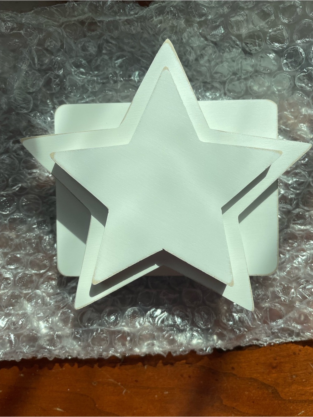 Pottery Barn kids White Wooden Star Shaped Decorative Quilt Clips